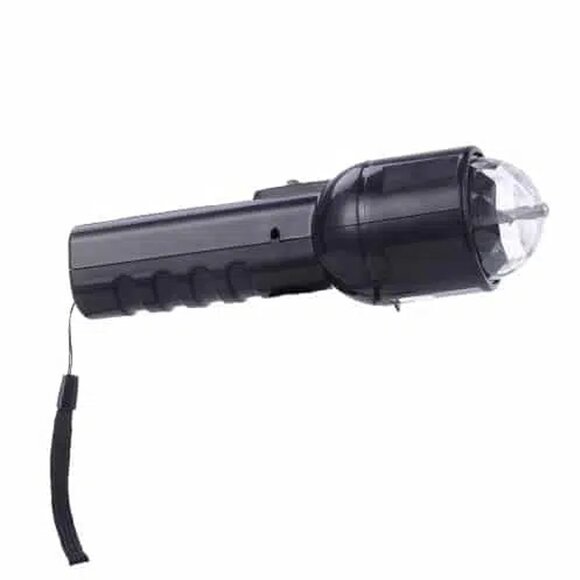 360 degree spinning LED color Party lights handheld portable batt flashlight NEW - Picture 6 of 8
